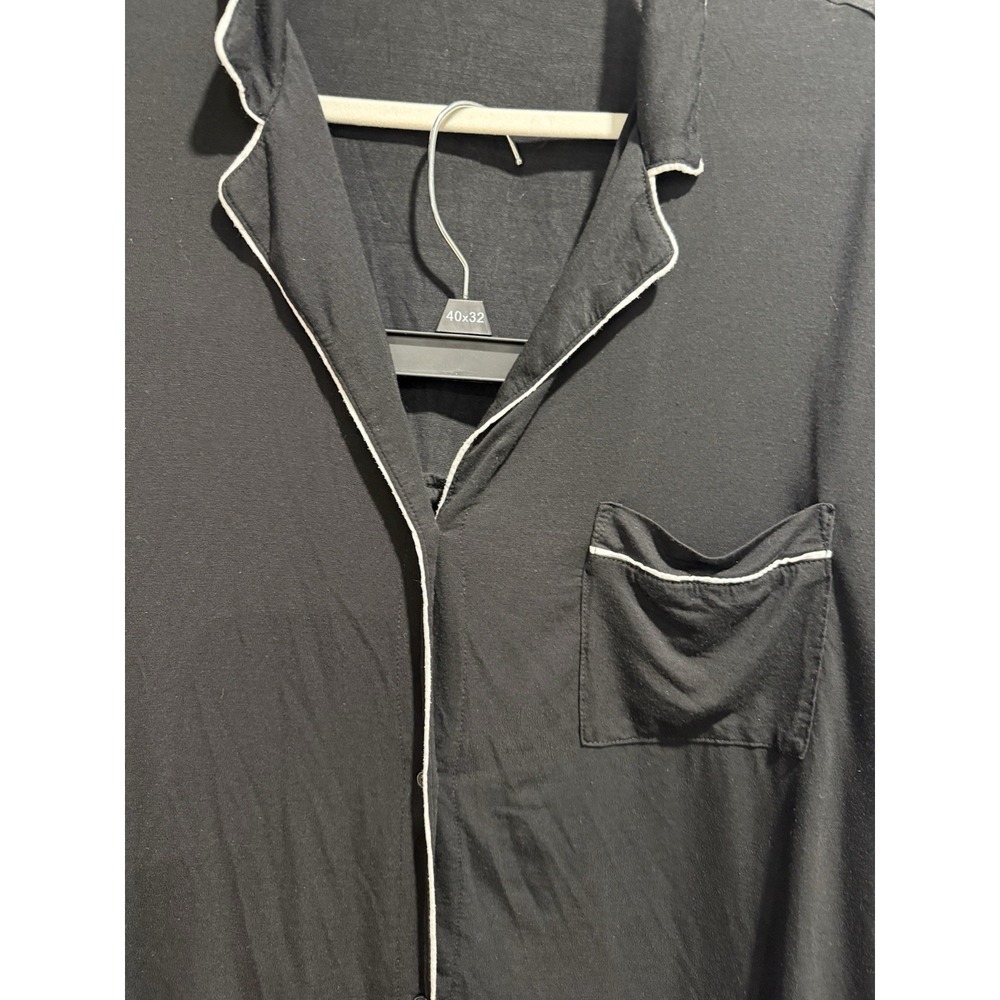 GapBody Model Womans Size XXL 2 Piece Pajama Set White Piping Button Front SOFT - Picture 2 of 14